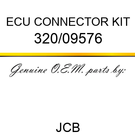 ECU CONNECTOR KIT 320/09576