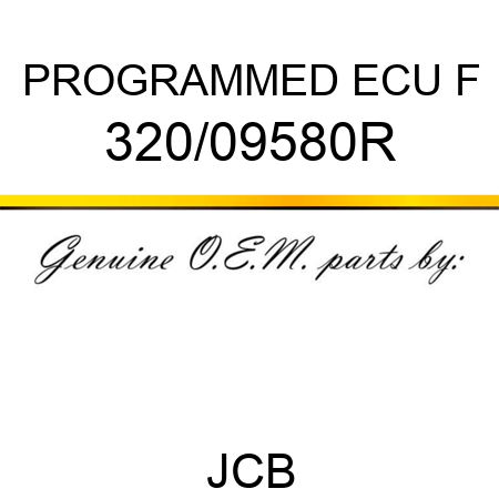 PROGRAMMED ECU F 320/09580R