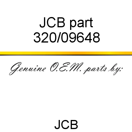 JCB part 320/09648