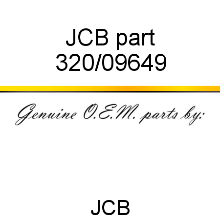 JCB part 320/09649