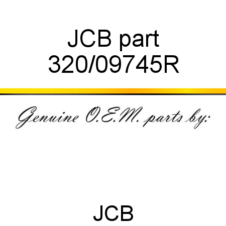 JCB part 320/09745R