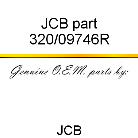 JCB part 320/09746R