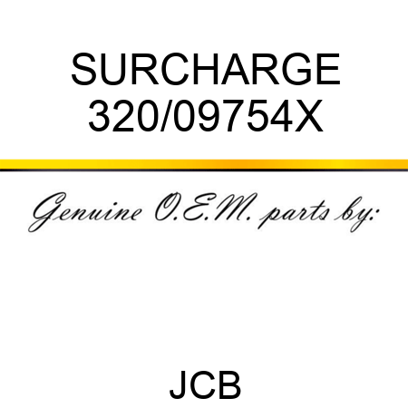 SURCHARGE 320/09754X