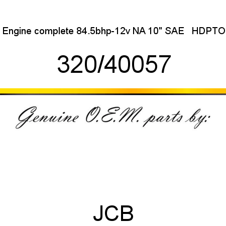 Engine, complete 84.5bhp-12v, NA 10