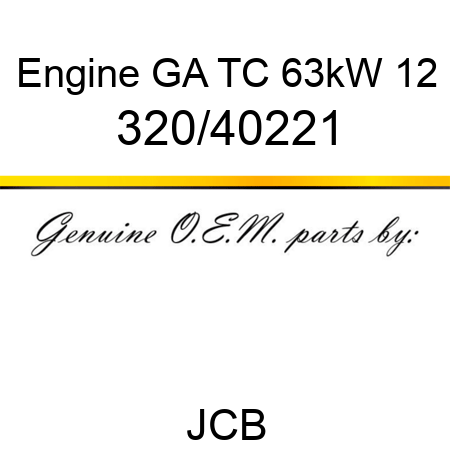 Engine, GA TC 63kW 12 320/40221