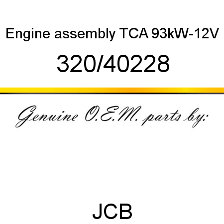 Engine, assembly, TCA 93kW-12V 320/40228