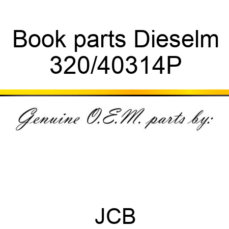 Book parts Dieselm 320/40314P