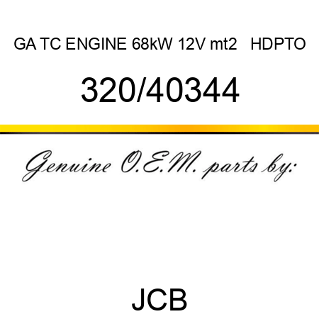 GA TC ENGINE 68kW 12V mt2 + HDPTO 320/40344