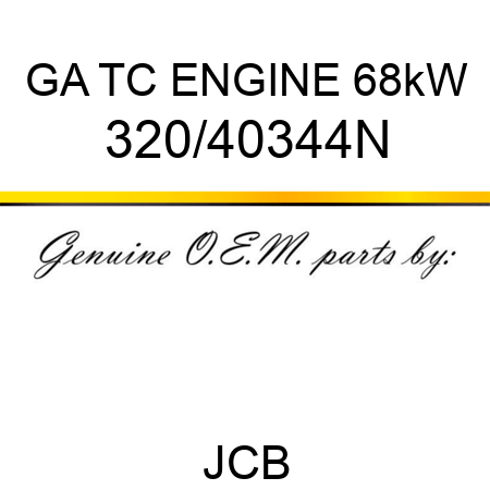 GA TC ENGINE 68kW 320/40344N