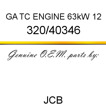 GA TC ENGINE 63kW 12 320/40346