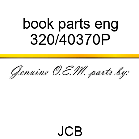 book parts eng 320/40370P