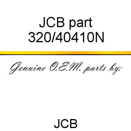 JCB part 320/40410N