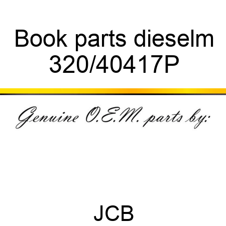Book parts dieselm 320/40417P