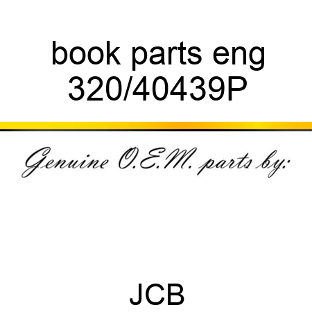 book parts eng 320/40439P