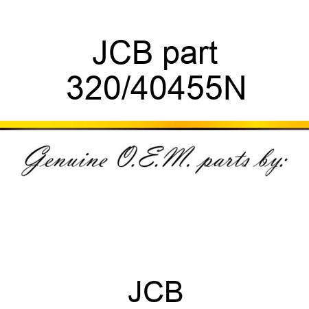 JCB part 320/40455N