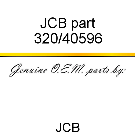 JCB part 320/40596