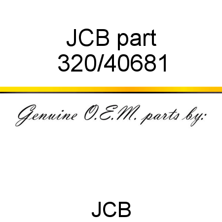 JCB part 320/40681
