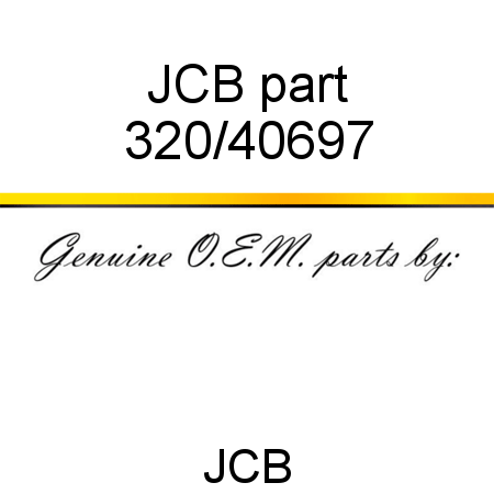 JCB part 320/40697