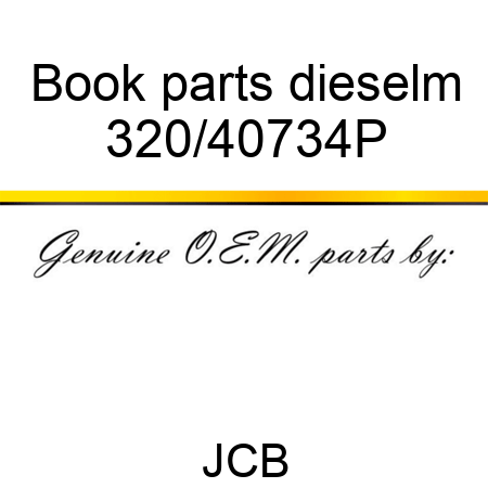 Book parts dieselm 320/40734P