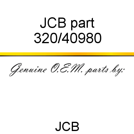 JCB part 320/40980