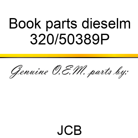 Book parts dieselm 320/50389P