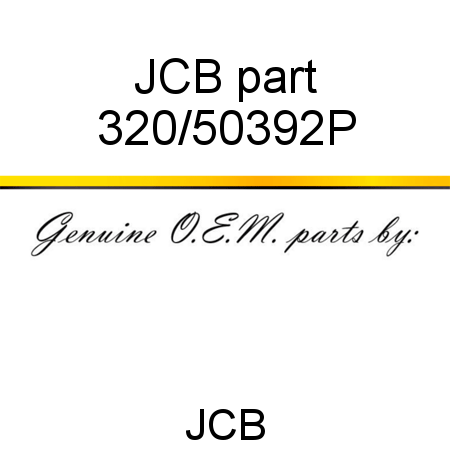 JCB part 320/50392P