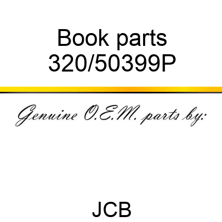 Book parts 320/50399P