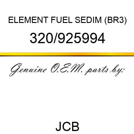 ELEMENT FUEL SEDIM (BR3) 320/925994