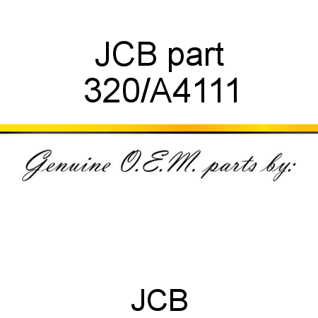 JCB part 320/A4111