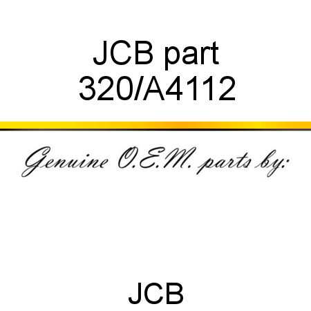 JCB part 320/A4112