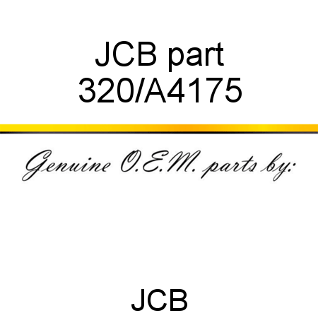 JCB part 320/A4175
