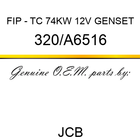 FIP - TC 74KW 12V GENSET 320/A6516