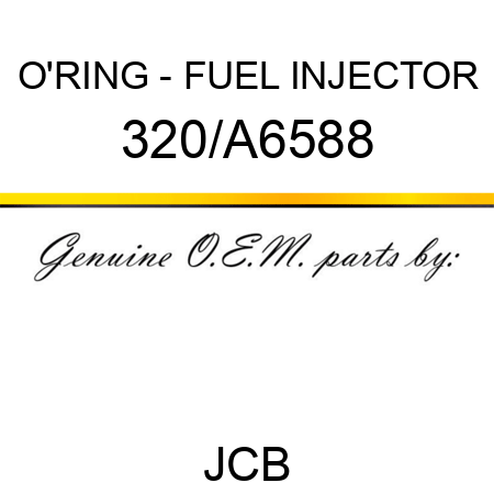 O'RING - FUEL INJECTOR 320/A6588