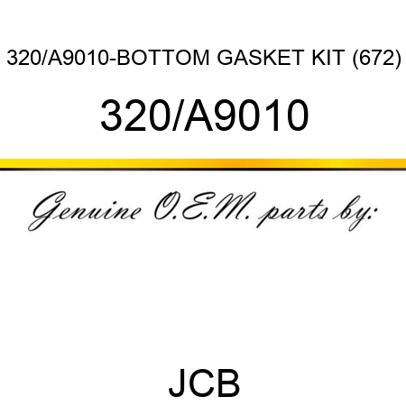 320/A9010-BOTTOM GASKET KIT (672) 320/A9010