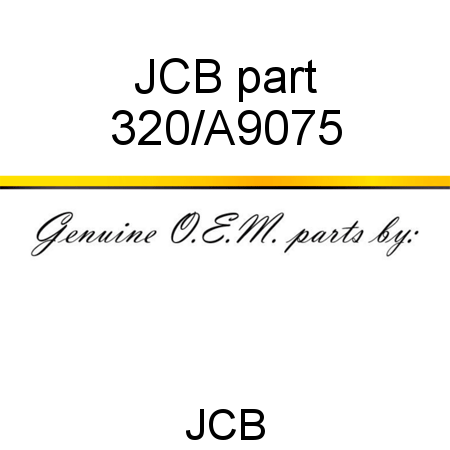JCB part 320/A9075