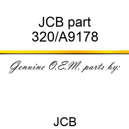 JCB part 320/A9178
