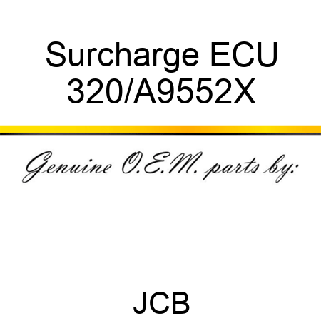 Surcharge ECU 320/A9552X