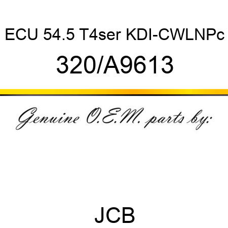 ECU 54.5 T4ser KDI-CWLNPc 320/A9613