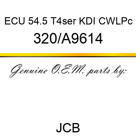 ECU 54.5 T4ser KDI CWLPc 320/A9614