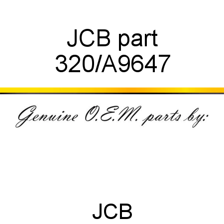 JCB part 320/A9647