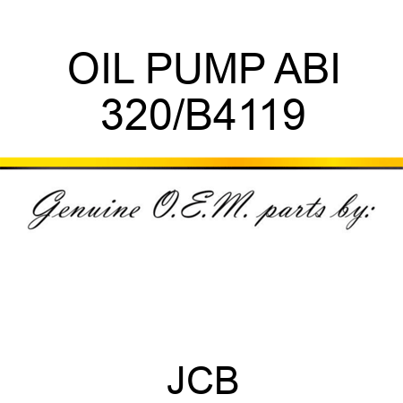 OIL PUMP ABI 320/B4119
