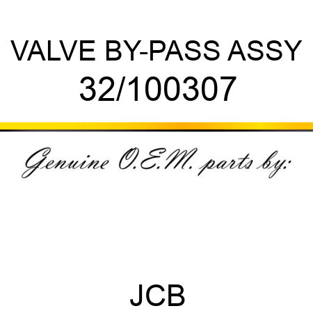 VALVE BY-PASS ASSY 32/100307