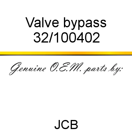 Valve, bypass 32/100402