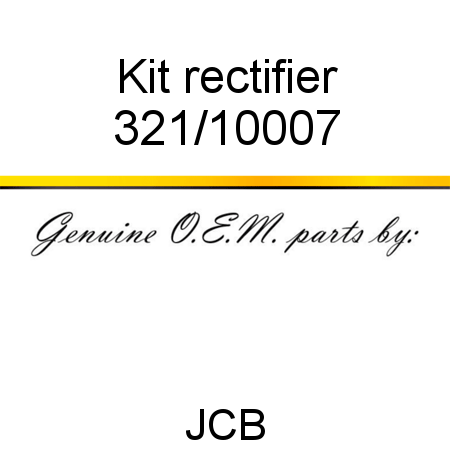 Kit, rectifier 321/10007