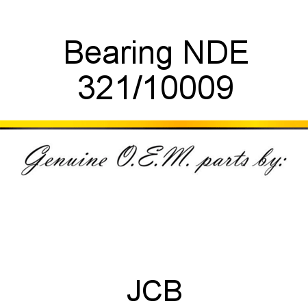 Bearing, NDE 321/10009