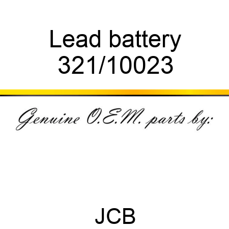 Lead battery 321/10023