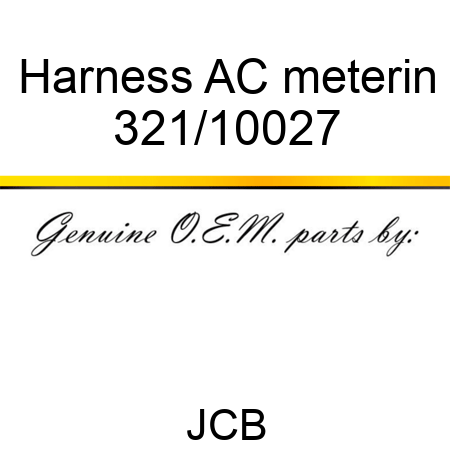 Harness AC meterin 321/10027