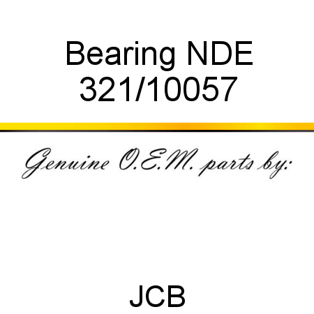 Bearing, NDE 321/10057