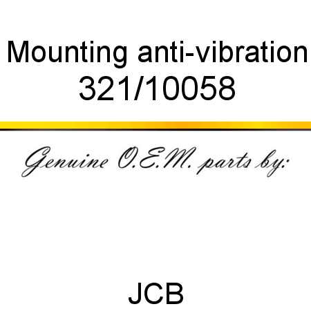 Mounting, anti-vibration 321/10058