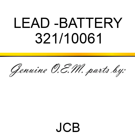 LEAD -BATTERY 321/10061